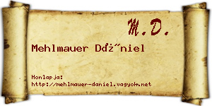 Mehlmauer Dániel névjegykártya